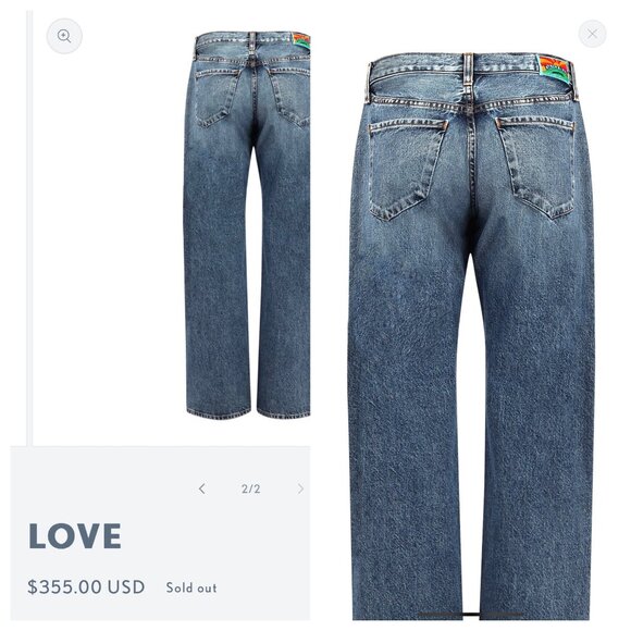 NWT $355 Daily Blue by Adrian Goldschmied LOVE 24 Cotton USA Barrel Legs - Picture 5 of 14